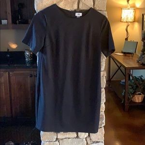 Black straight cut dress